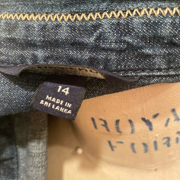 Lands End denim top. Vintage lace added to cuff. Size 14 - Picture 8 of 12